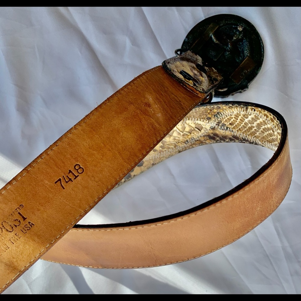 Python leather belt - Picture 5 of 16
